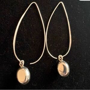 Silpada Silver Oval Wire Drop Earrings